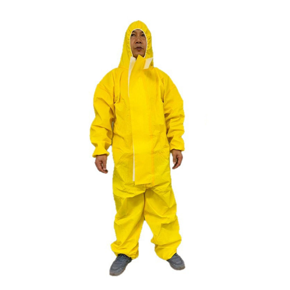Disposable Chemical Resistant Coverall with Hood Disposable Protective Coverall Suit