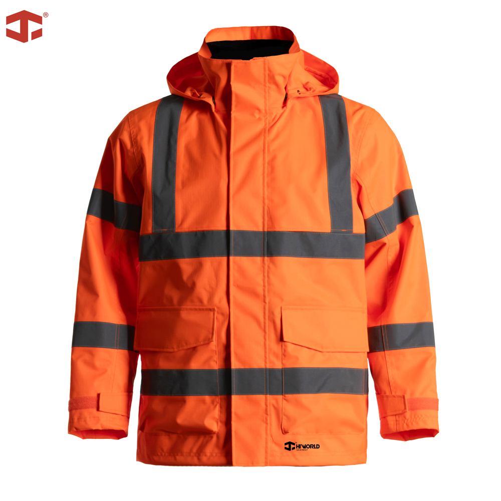 JIADE High Quality Water and Windproof Jacket Men's High-Visibility Breathable Jacket for Construction Work Ppe Coverall