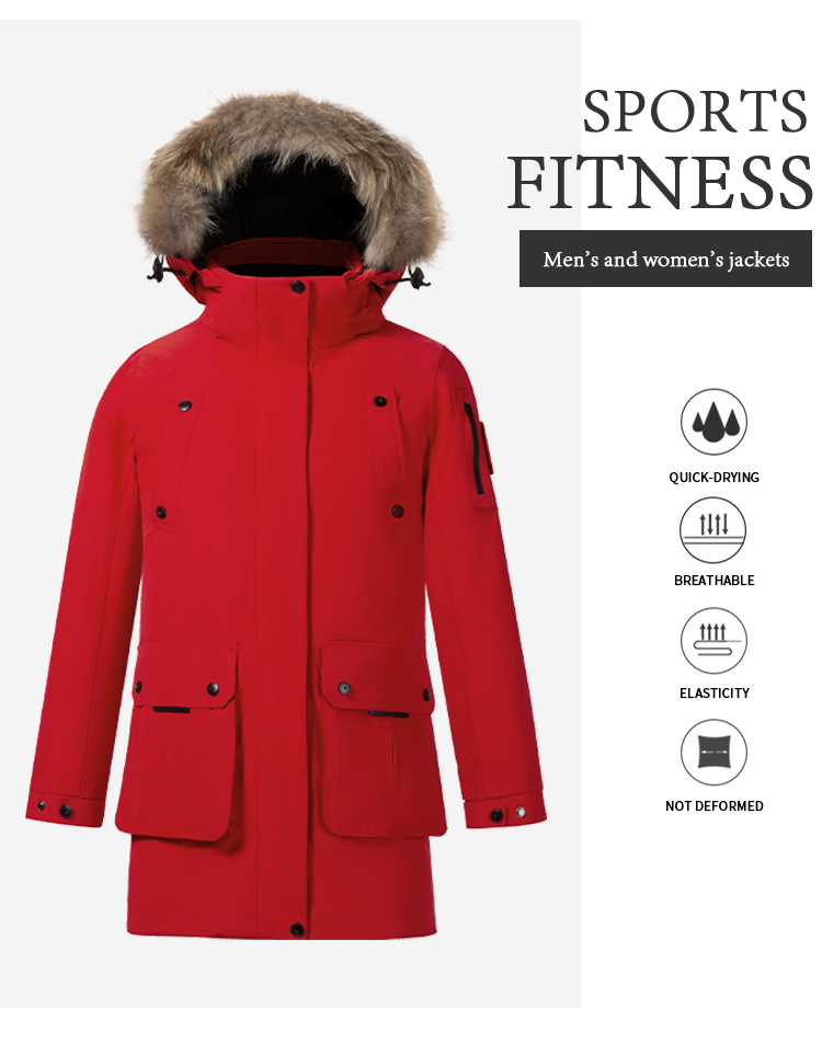 Factory Outlet Customized Unisex Waterproof Parka Jacket Outdoor Casual Long Parka with Fake Fur Collar Thermal Parka Anorak