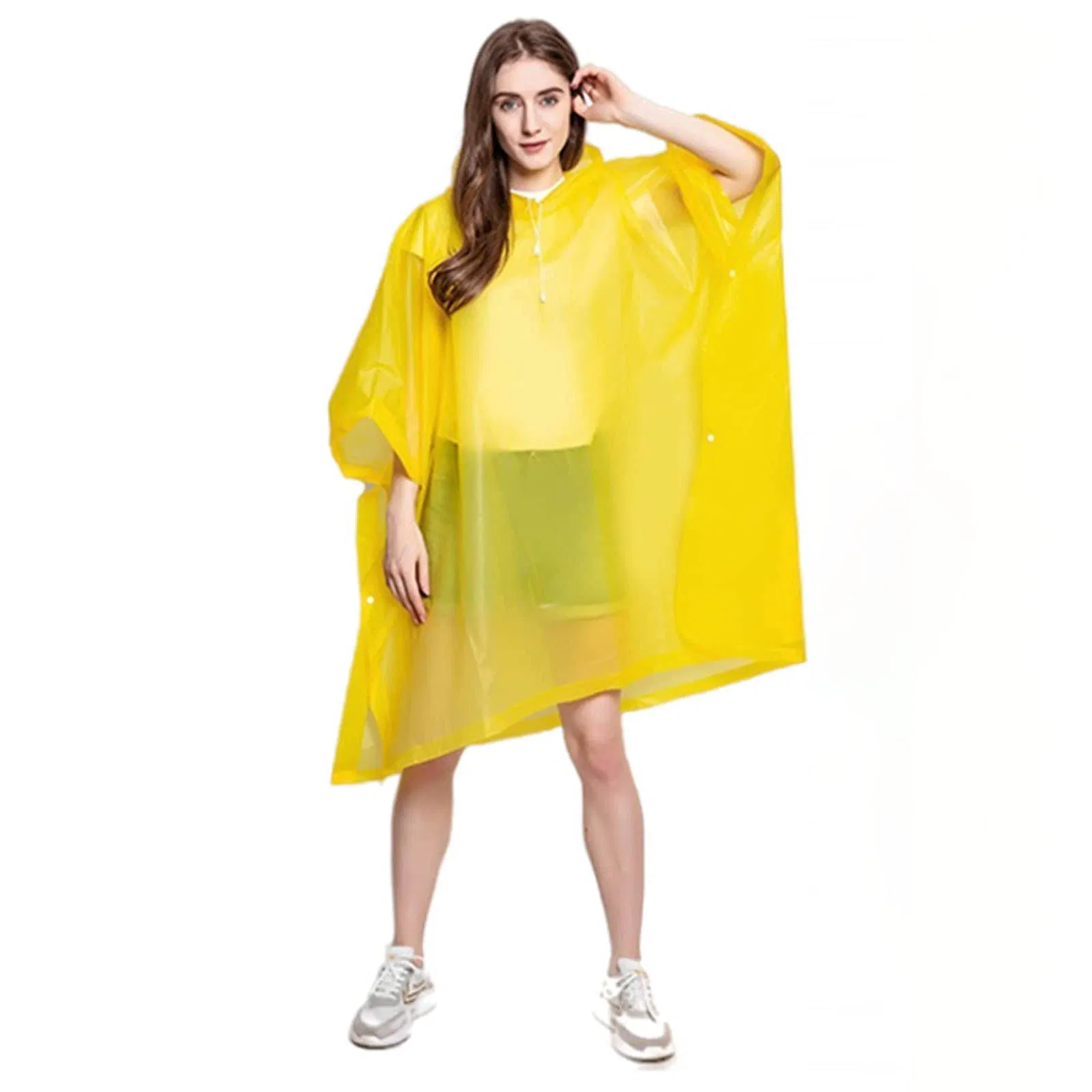 Transparency Custom Design Waterproof Lightweight Versatile PEVA Poncho Raincoat Rain Cape