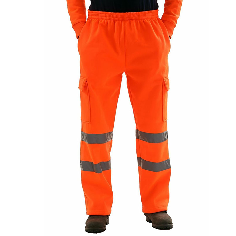 Winter Multi Pocket Safety Reflective Trousers Working Men Hi Vis Pant Safety Industry Heavy-Duty Cargo Work Pants