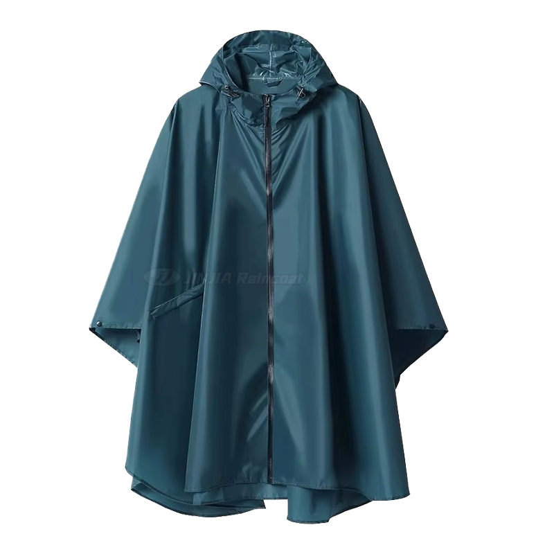 Stylish Durable Waterproof Ladies Raincoat Poncho Eco-Friendly Cycling Packable Rain Cape