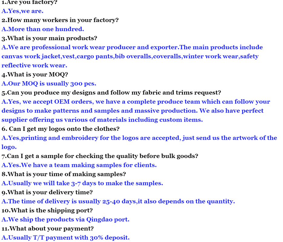 FAQ Overview