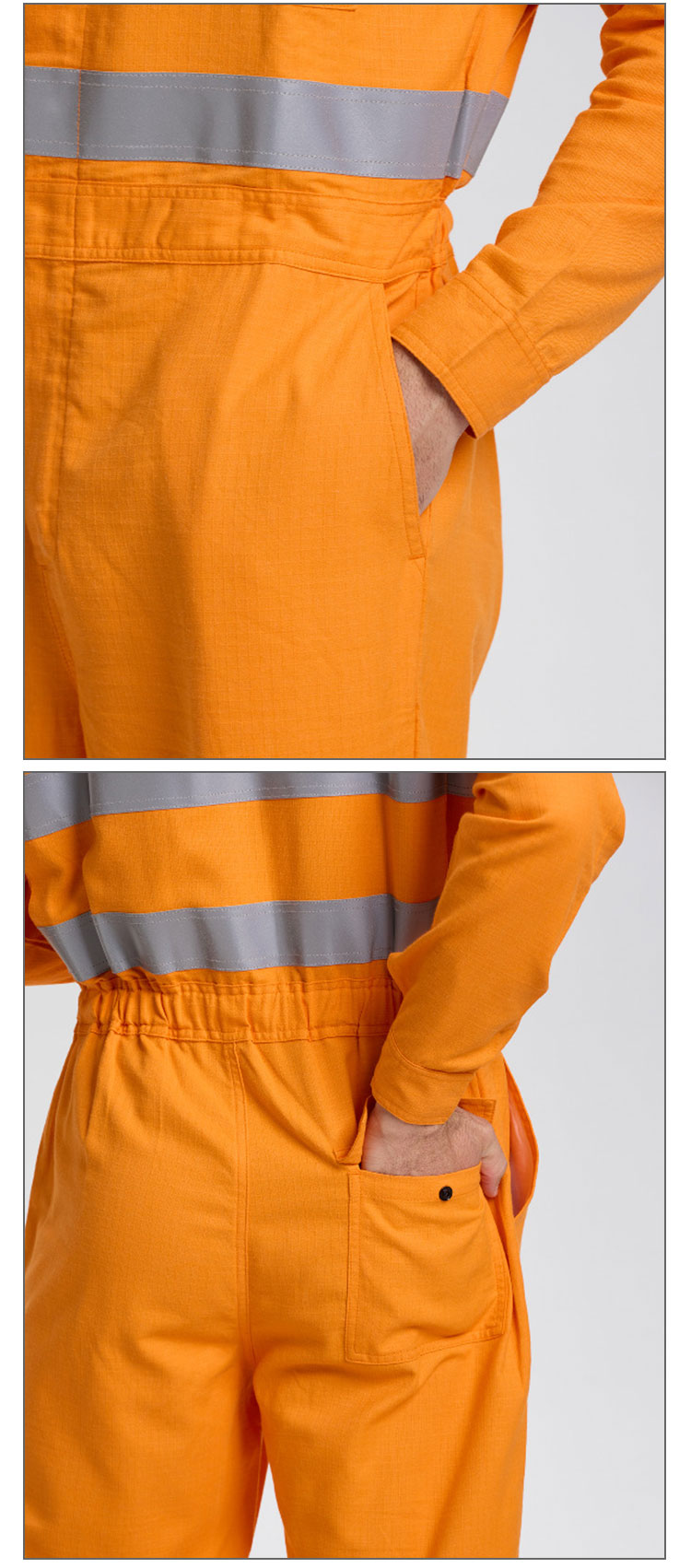 Reflective Flame-Retardant Anti-Static Miner Coverall Detail 3