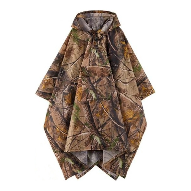 Breathable Outings Rain Poncho Waterproof Lightweight Non-Disposable Hi-Vis Rain Cape