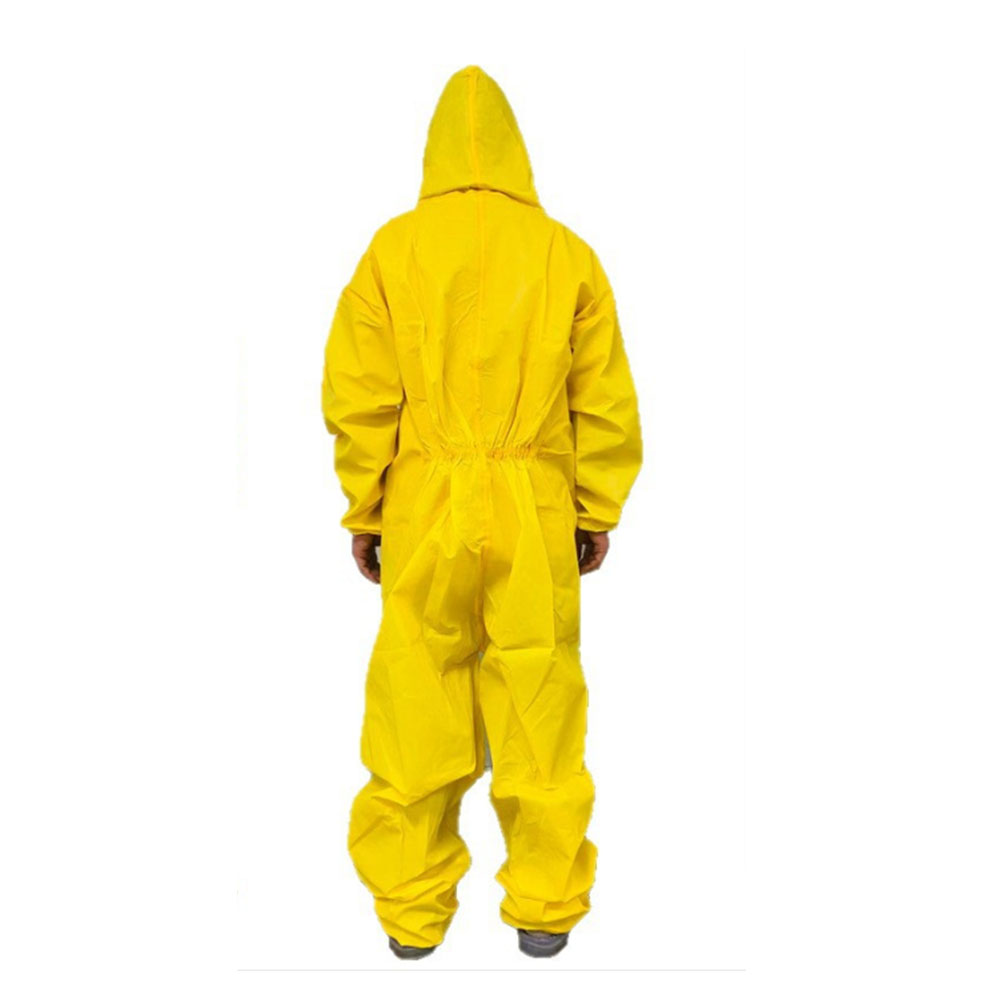 Disposable Chemical Resistant Coverall with Hood Disposable Protective Coverall Suit