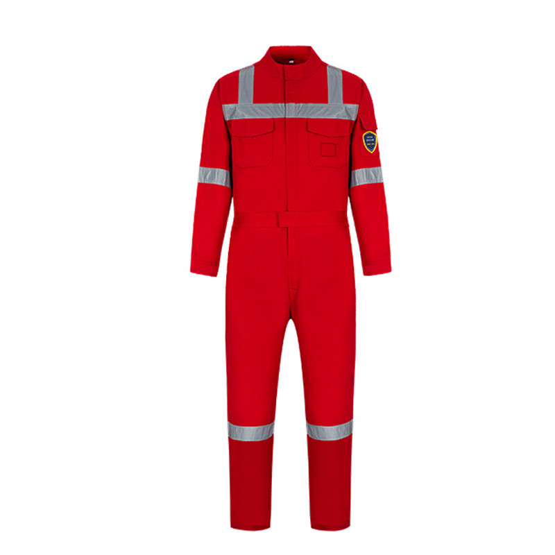 280GSM 100% Cotton Oil Gas Field Fire Retardant Working Coverall for Plant Welding Chemical Reflective Flame Resistance Coverall