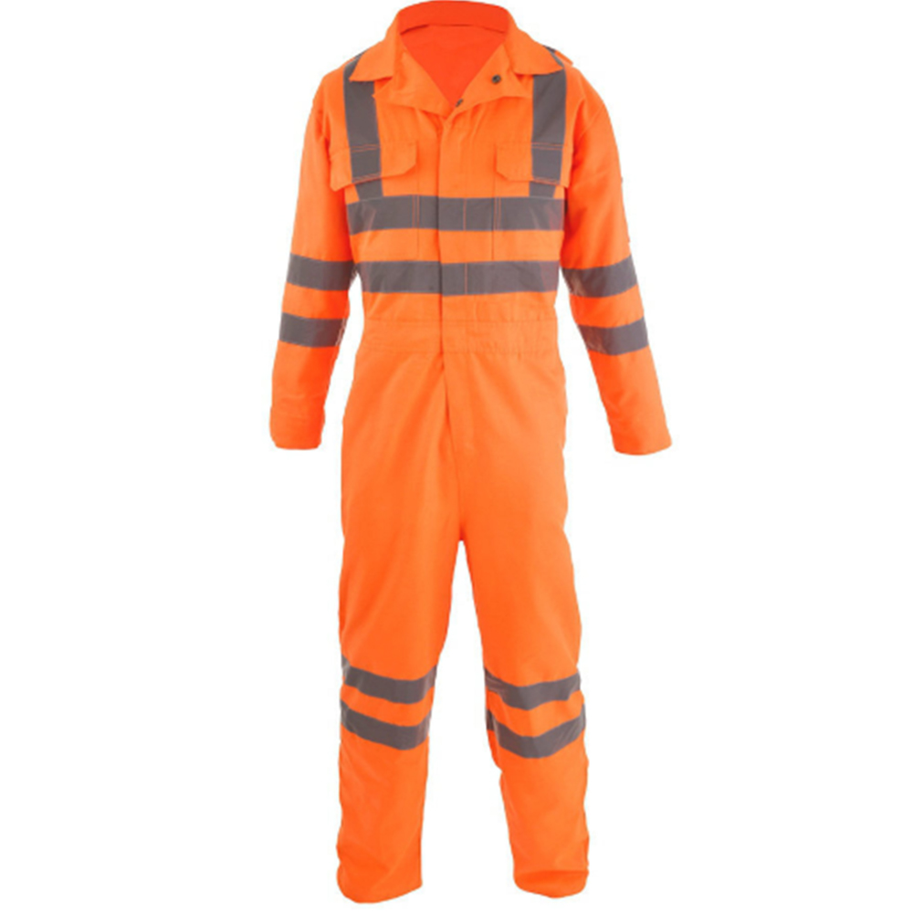 OEM Chemical Engineer Safety Coverall ANSI Class 1 Waterproof Cotton Polyester FR with Customized Logo for Oil Gas Stations