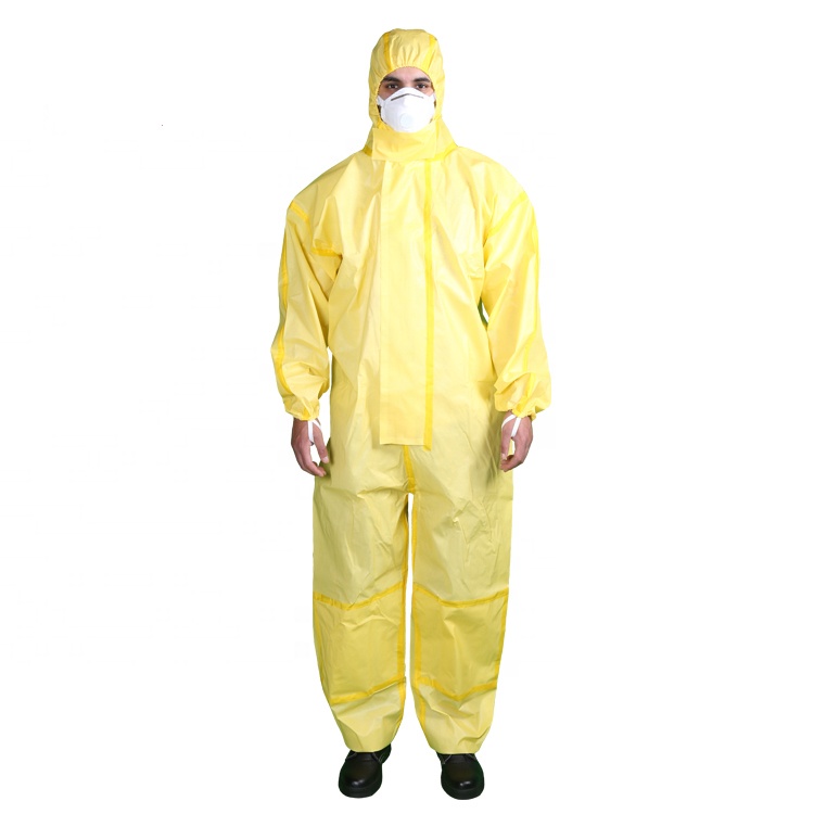 White Disposable Coveralls Type 5 6 Non Woven Protective Coverall With Hood and Boots for Industrial