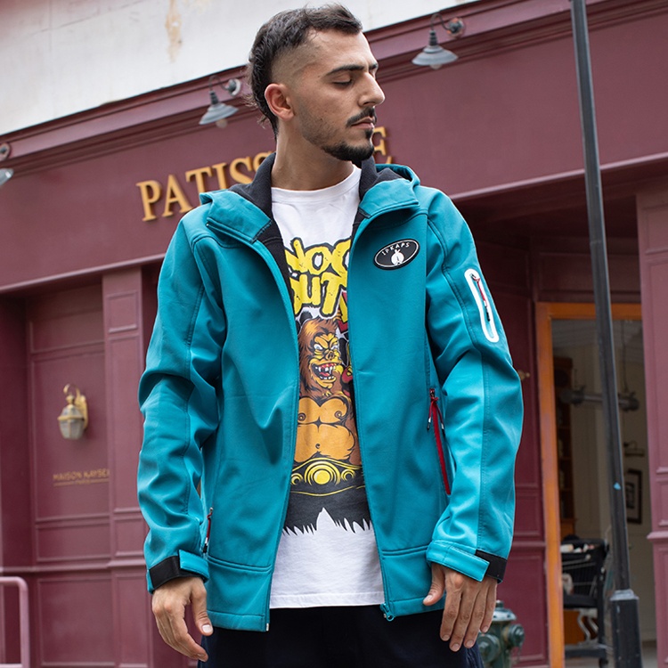 YIMENG Wholesale Custom Men's Autumn Warm Outdoor Woven Sporty Windproof Fleece Zipper Parka Hooded Jacket Coat