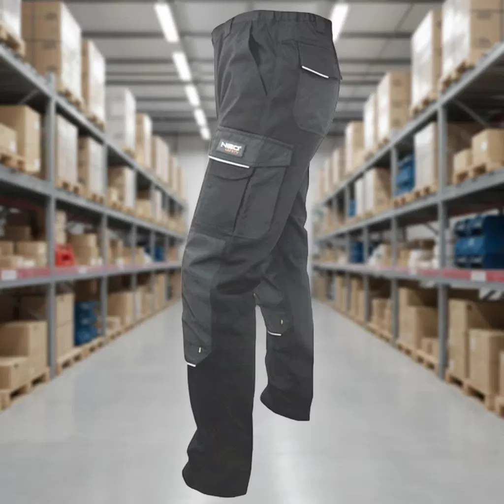 Heavy Duty Stretch Work Pants Men Cotton Spandex Safety Trousers