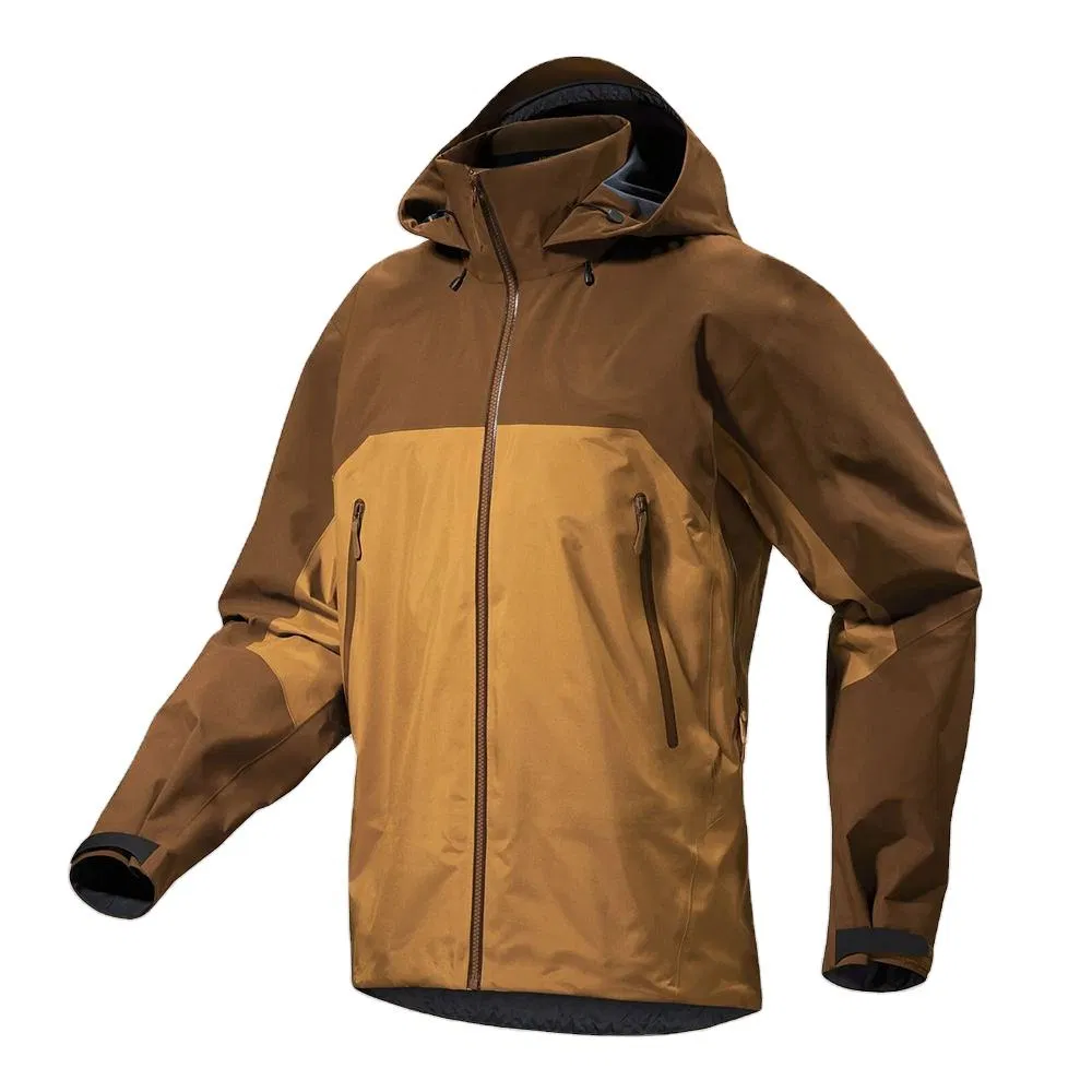 Men's Waterproof Breathable Hooded Zipper Soft Shell Rain Jacket