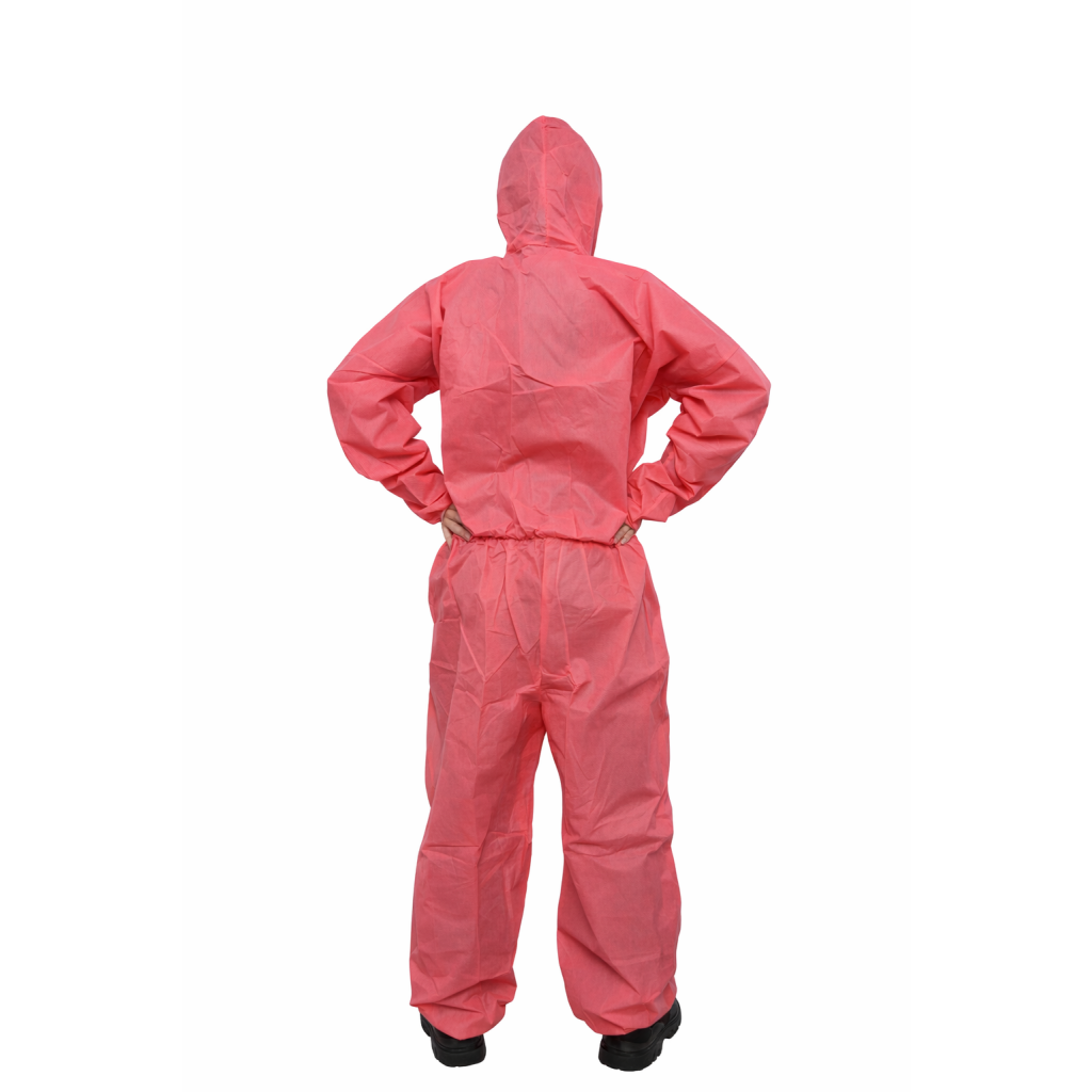 Protective Disposable Waterproof Anti-Static Heat Resistant (100-150C) Nonwoven SS Coverall Regular Fit Level C Safety Clothing