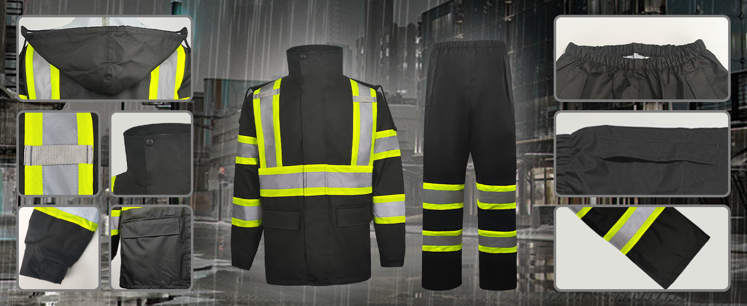 Safety Raincoat Suit Layout