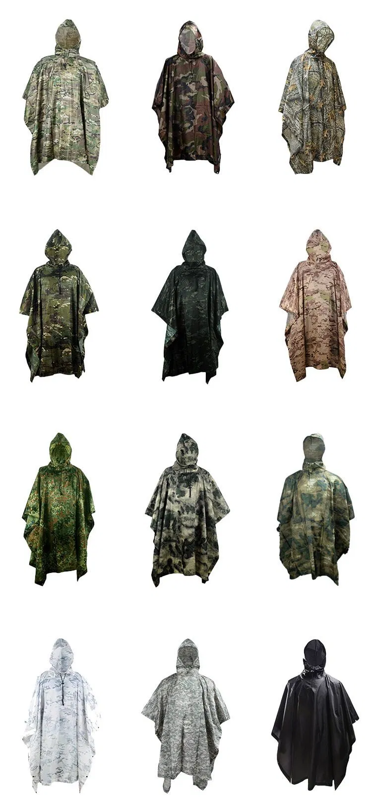 Fashionable Adults Stay Dry Waterproof Raincoat Rain Poncho Cape