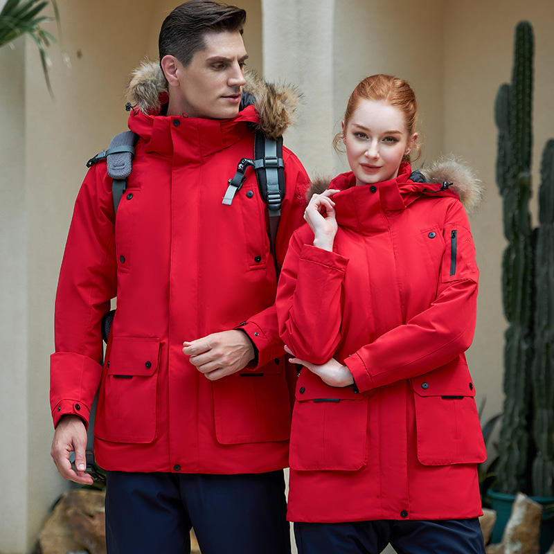 Factory Outlet Customized Unisex Waterproof Parka Jacket Outdoor Casual Long Parka with Fake Fur Collar Thermal Parka Anorak