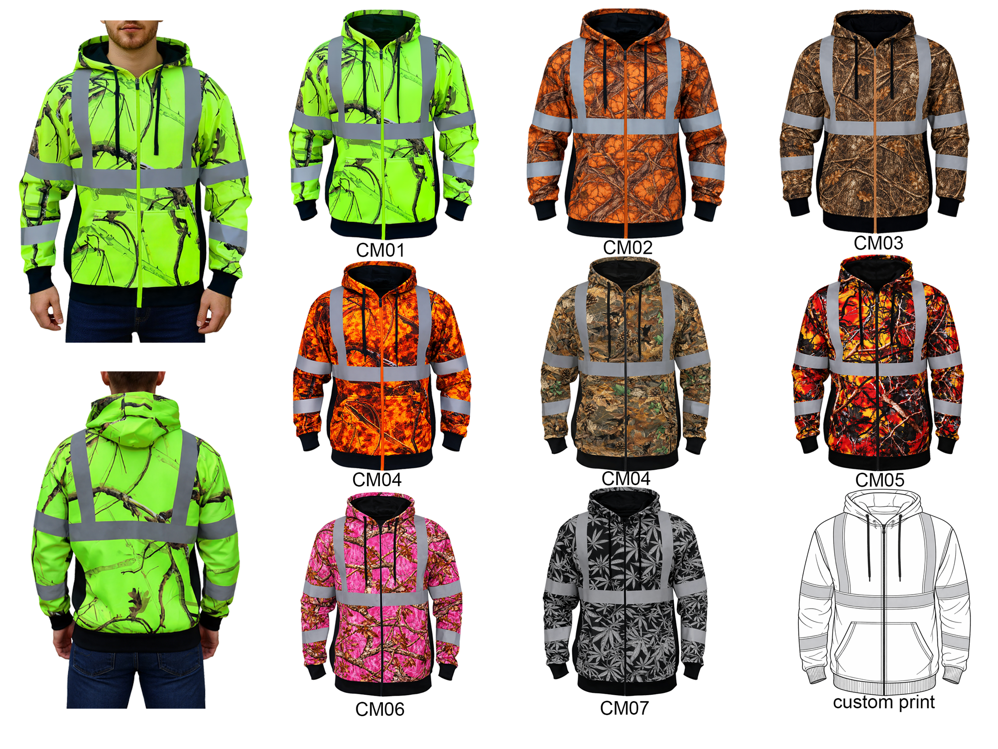 High Visibility Camo Hoodie