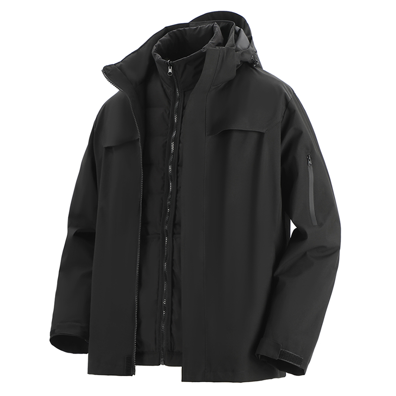 Three-in-One ParkaWarm and Thick Jacket, High-end Trench CoatOutdoor Windproof and Waterproof Jacket