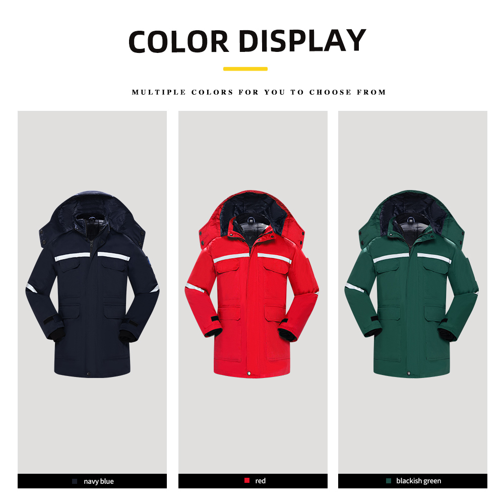 High Quality Detachable Hooded Workwear Jackets for Winter Anti-Static and Breathable Reflective Coats for Safety