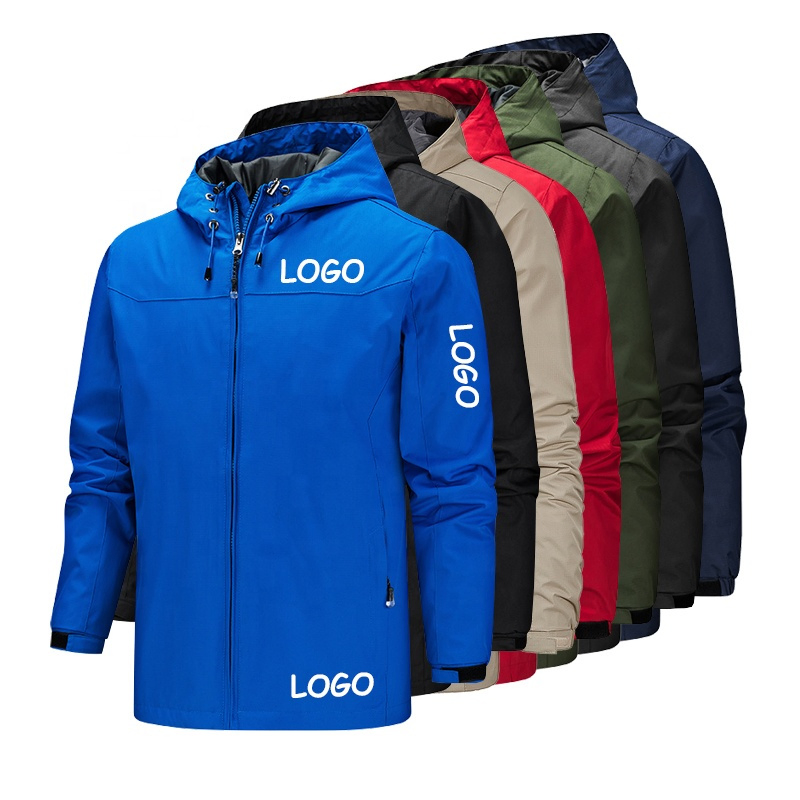 Custom Logo Breathable Waterproof Hooded Softshell Sports Wear Workwear Hiking Men's Rain Outdoor Jacket
