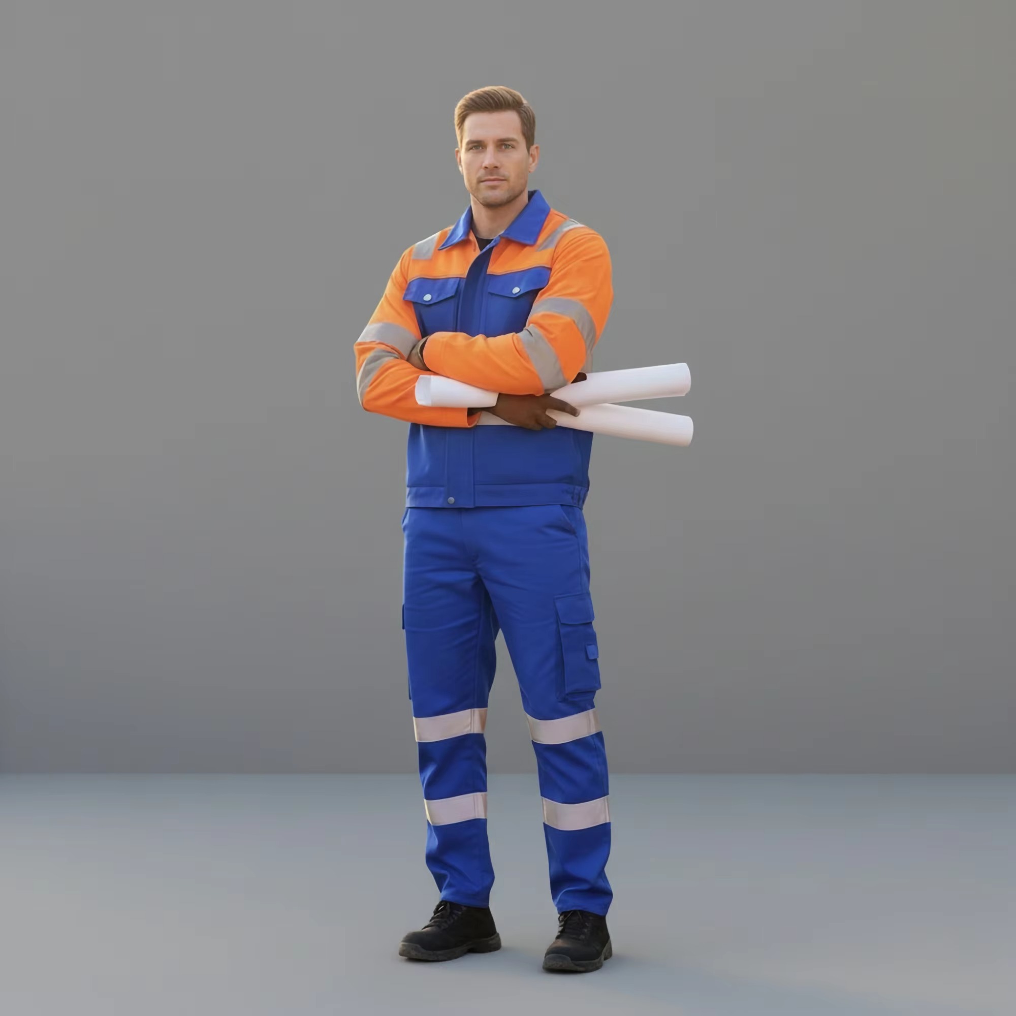 Anti Static Industrial Fireproof Polyester Waterproof Oil Rig Welder Welding Safety Engineering Uniform Coverall Workwear