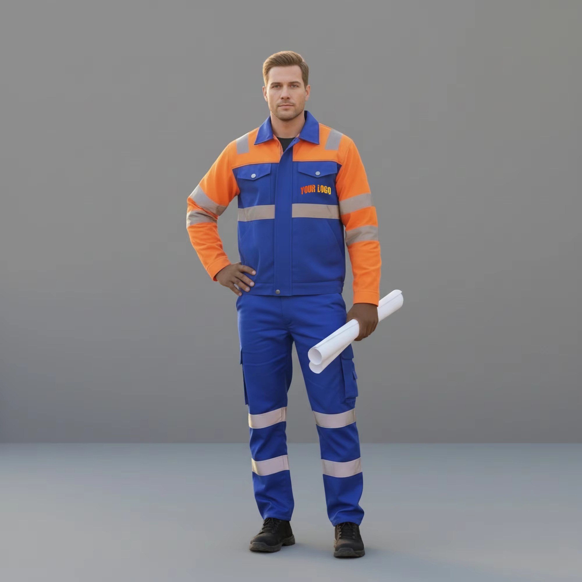 Anti Static Industrial Fireproof Polyester Waterproof Oil Rig Welder Welding Safety Engineering Uniform Coverall Workwear