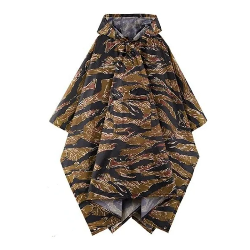 Breathable Outings Rain Poncho Waterproof Lightweight Non-Disposable Hi-Vis Rain Cape