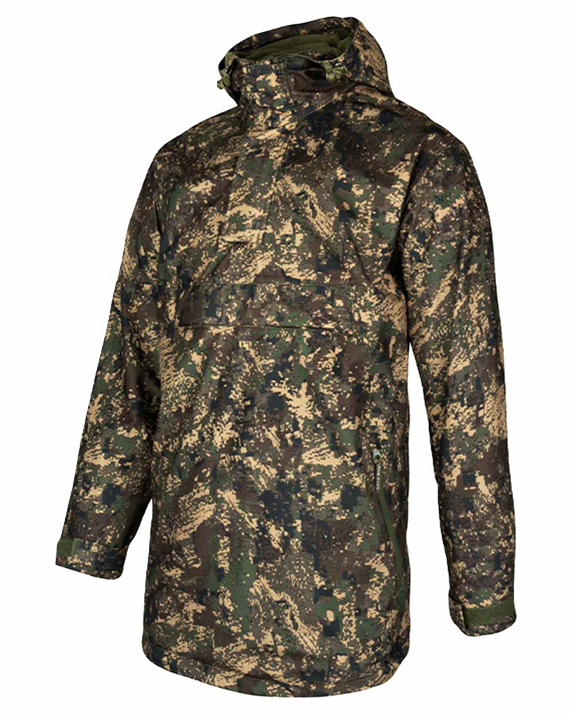 Unisex Winter Long Line Tactical Camouflage Soft Shell Rain Jacket Hooded Digital Forest Print Shell Outdoor Waterproof