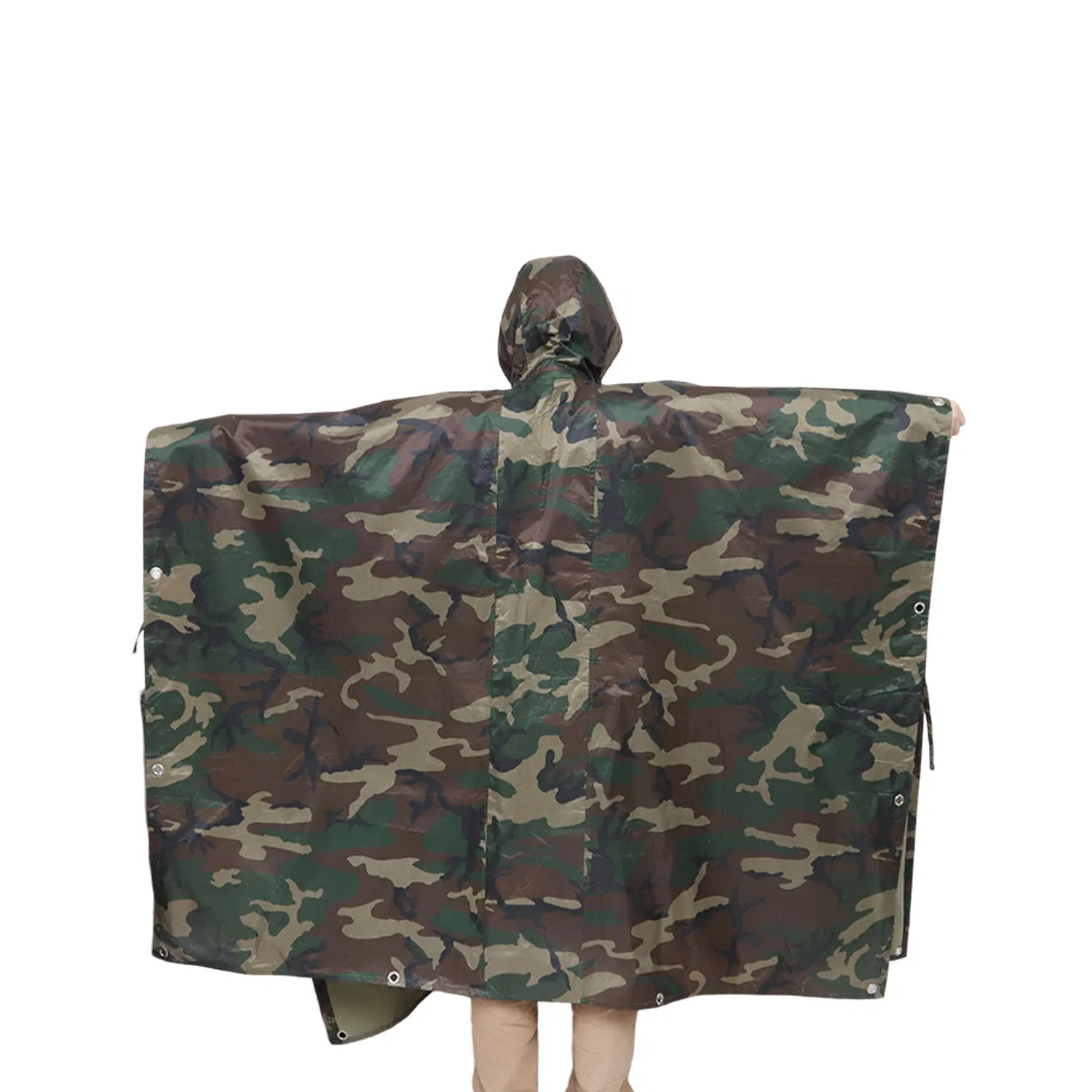 Multifunctional Ripstop Anti-Wrinkle PVC Waterproof Awning Raincoat Poncho Rain Cape