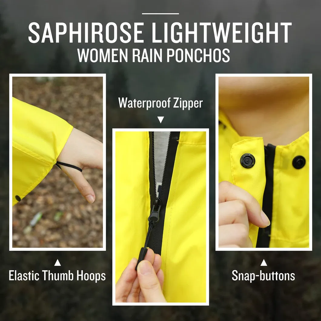 Fashion Women Rain Poncho Waterproof Cape