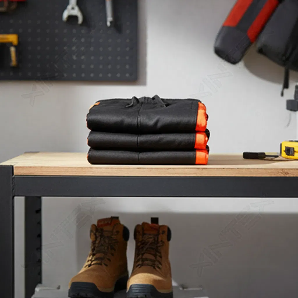 Student &amp; Apprentice Safety Trousers with Knee Pads Pockets, Heavy Duty for Workshop Practice Workwear Trousers Work Cloth