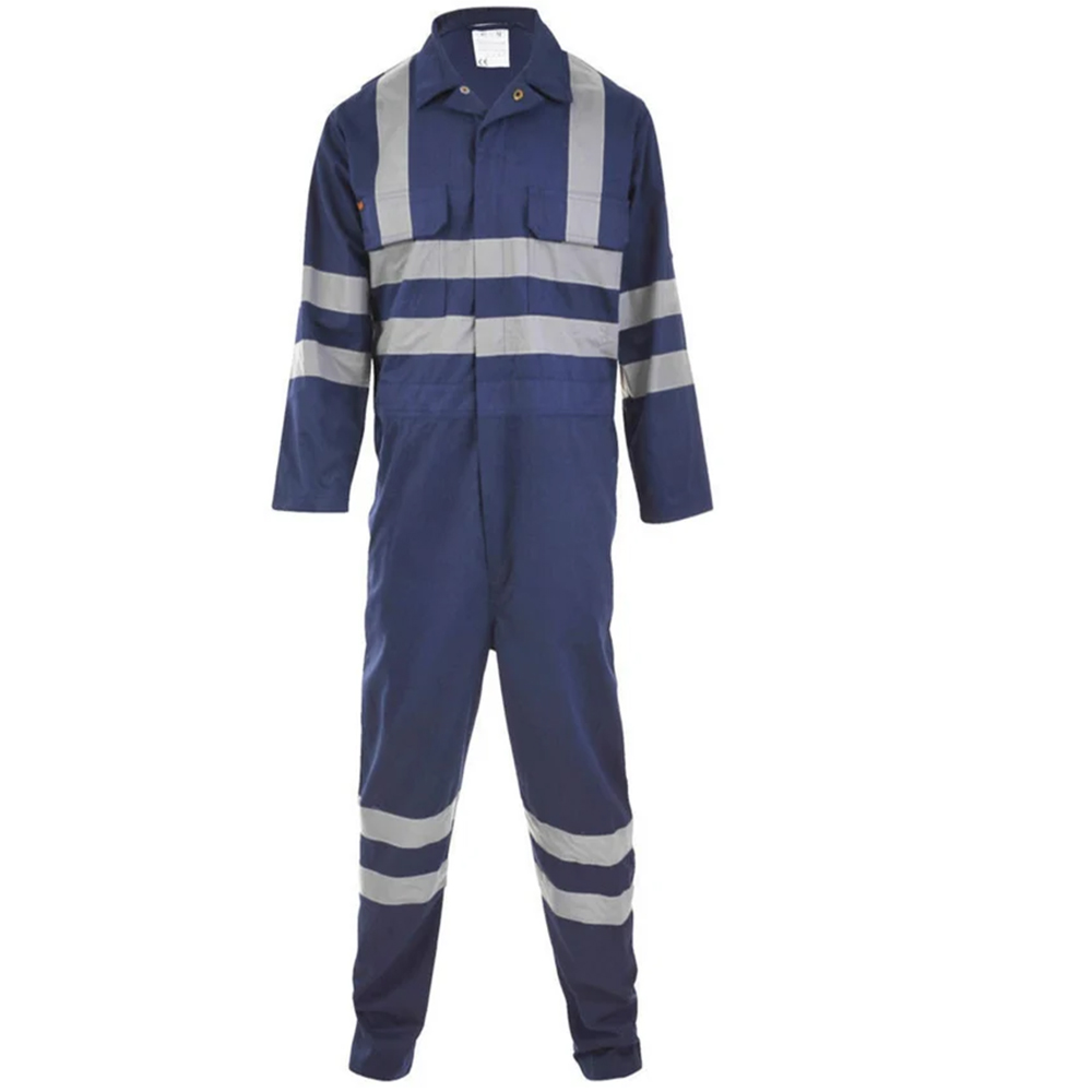 OEM Chemical Engineer Safety Coverall ANSI Class 1 Waterproof Cotton Polyester FR with Customized Logo for Oil Gas Stations
