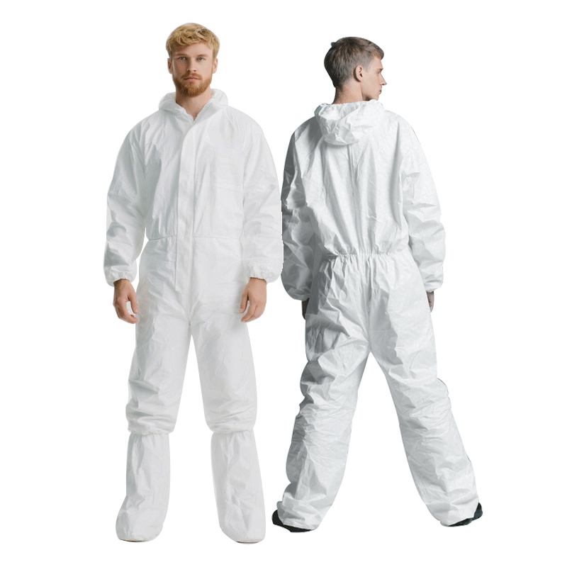Factory Chemical Hazmat Suit Paint Suits Type 5 6 Waterproof Full Body Protection Coveralls Disposable Protection Clothing