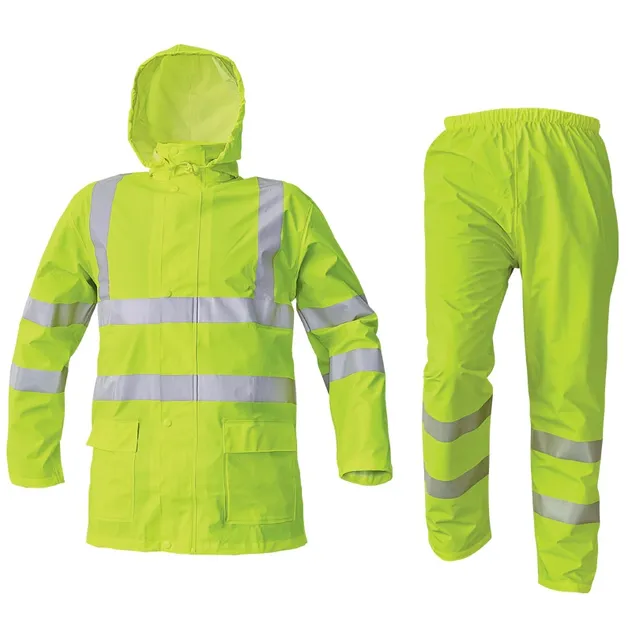 Durable All Weather Conditions Mining Workwear Insulated Breathable Waterproof Poncho Raincoat Combo