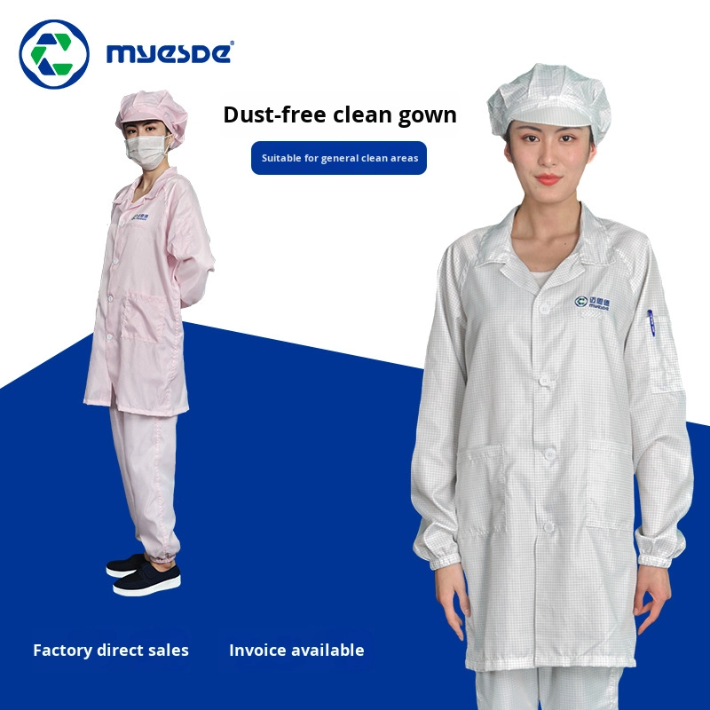 Factory Direct Anti-Static Workwear Coat Striped Style for Electronic Workshop Cleanroom ESD Safety Clothing Level Protection