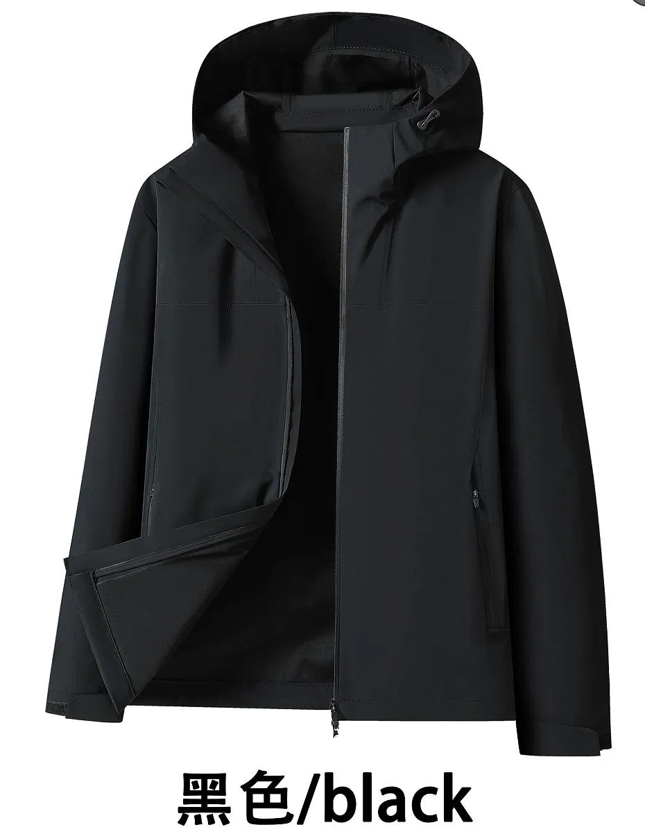 70d 3-Layer Composite Bonded Waterproof Breathable Taped Seam Softshell Hooded Jacket