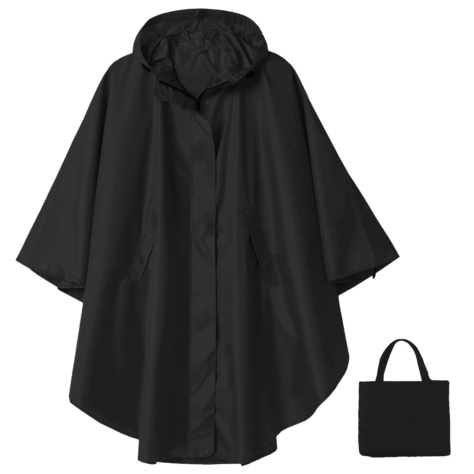 Waterproof Adults with Pockets Rain Poncho Cape
