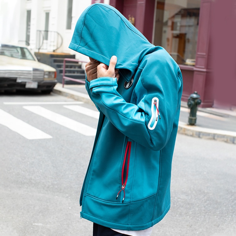 YIMENG Wholesale Custom Men's Autumn Warm Outdoor Woven Sporty Windproof Fleece Zipper Parka Hooded Jacket Coat