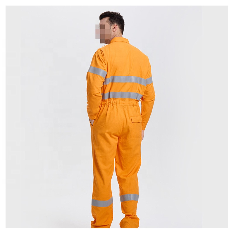 Reflective Flame-Retardant Anti-Static Miner Coverall | 99% Cotton &amp; 1% Conductive Fiber for Maximum Safety