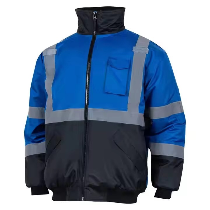 Breathable And Durable Safety Jacket High Visibility Outerwear For Industrial, Construction, And Utility Jobs