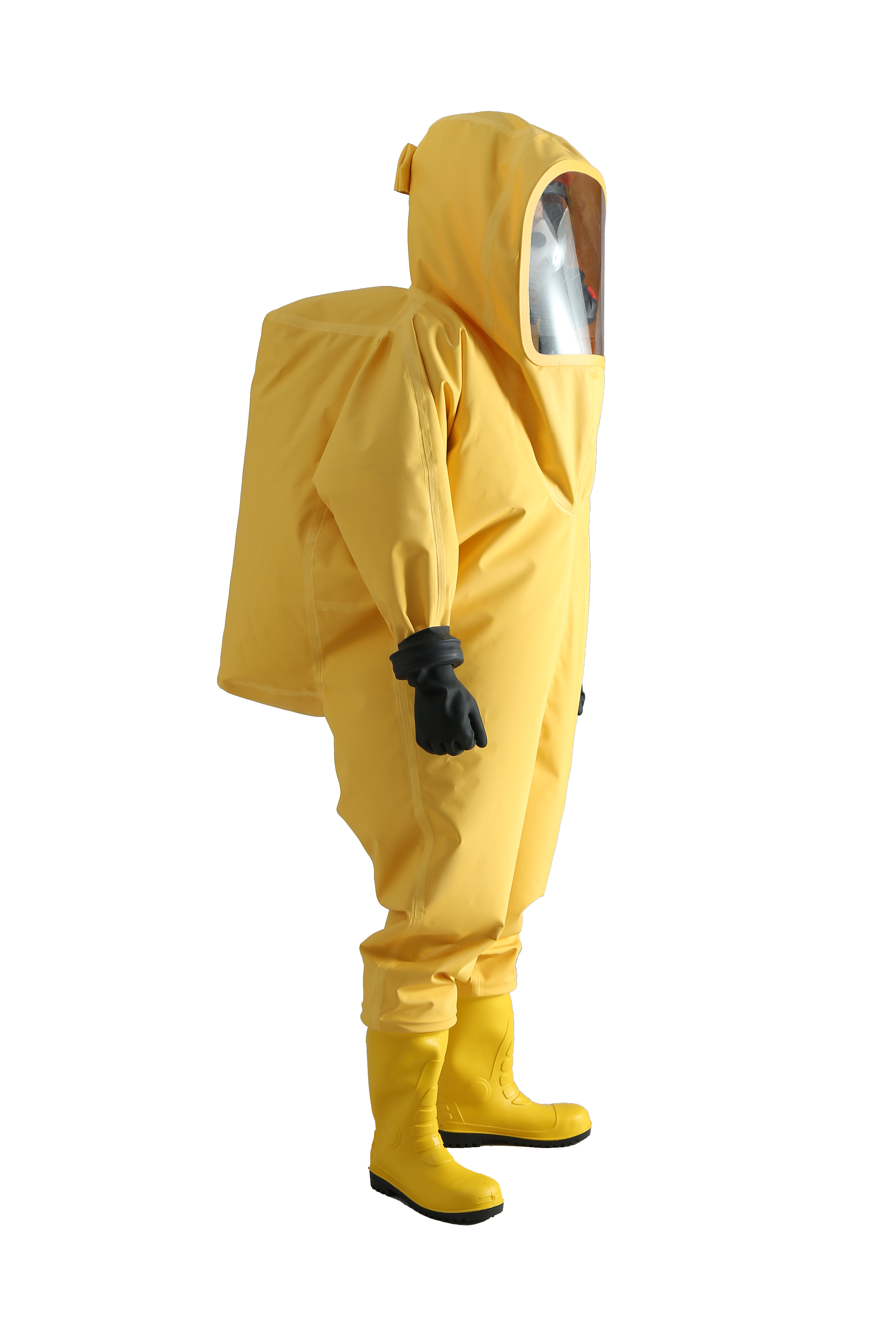 Full sealed fire chemical suit back view