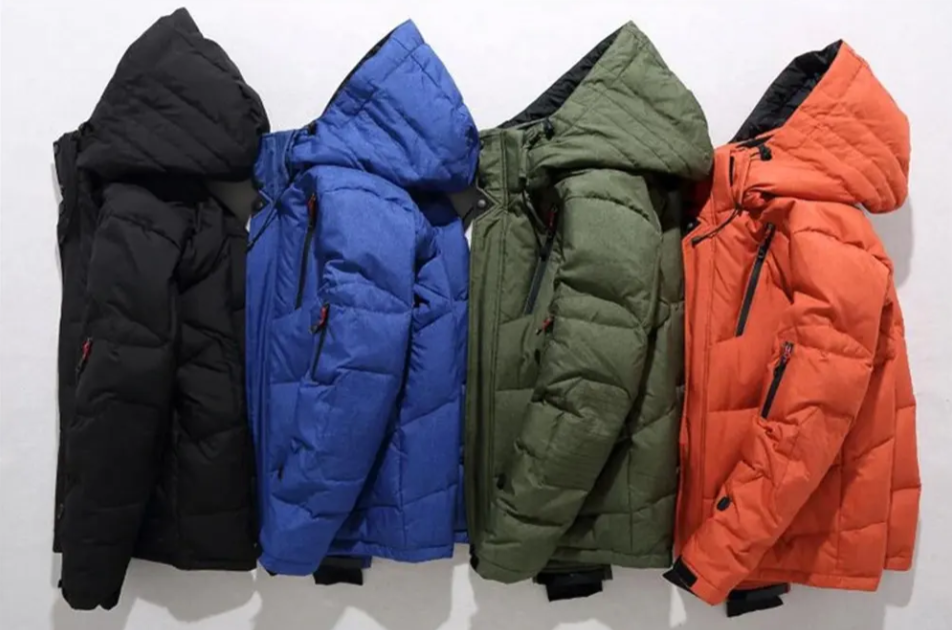 Men's Winter down Jacket New Hooded Plush Parka with Windbreak and Waterproof Coating for Windy Weather