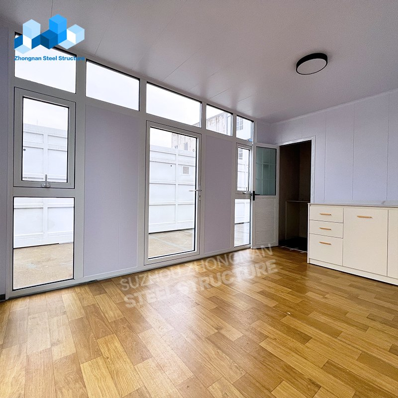 Zhongnan Luxury Quickly Assemble Wooden Pod Mobile Homes Portable Mini Modular Office Tiny House Prefabricated Container House with Bathroom Kitchen