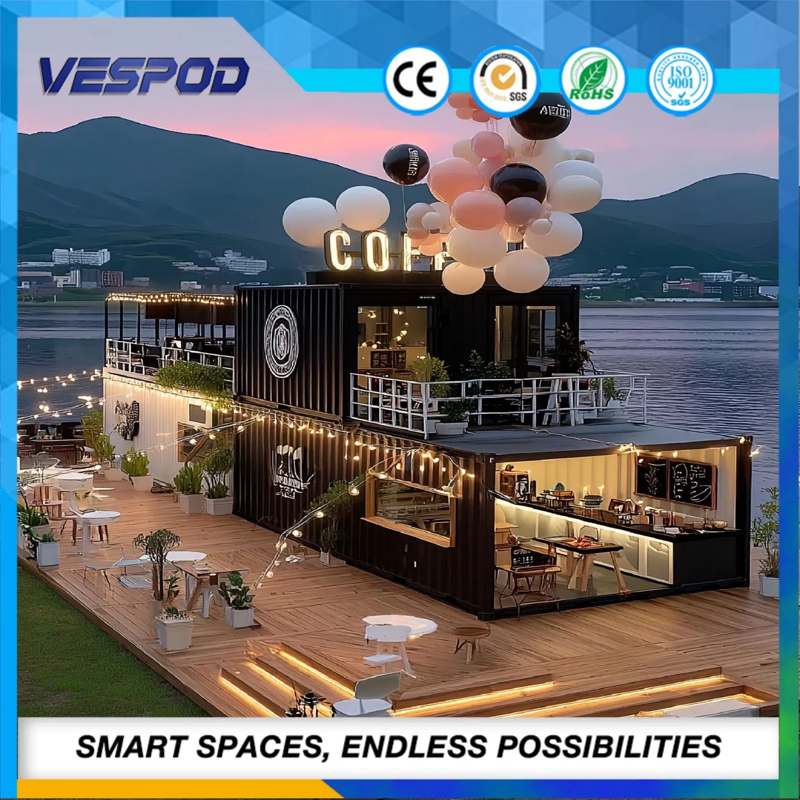 Portable Prefab House Prefabricated Shop for Mobile Retail and Pop-up Stores
