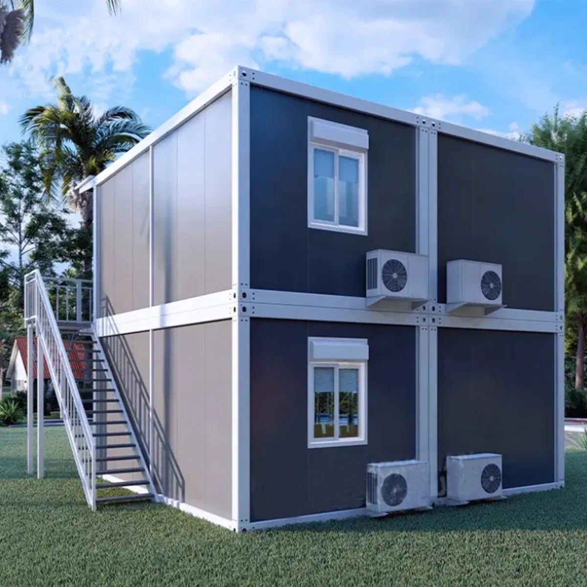 Well Insulated Four Season Two Level Cold Climates Container House