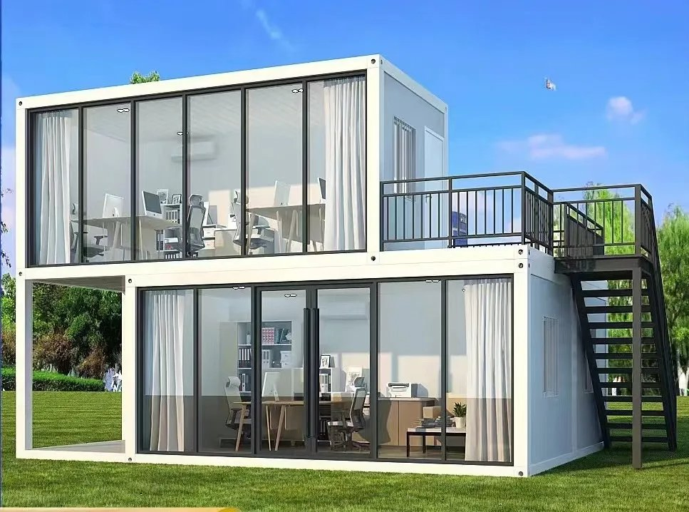 Easy Assemble Container House Movable Prefabricated House Prefab House Living Tiny House Glass Container Home Portable House with Beautiful Appearance