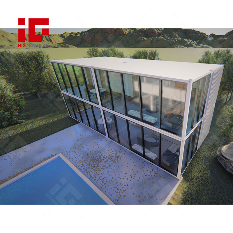 Prefab Container House 2 Floors Customized Luxury Modular Villa Apartment