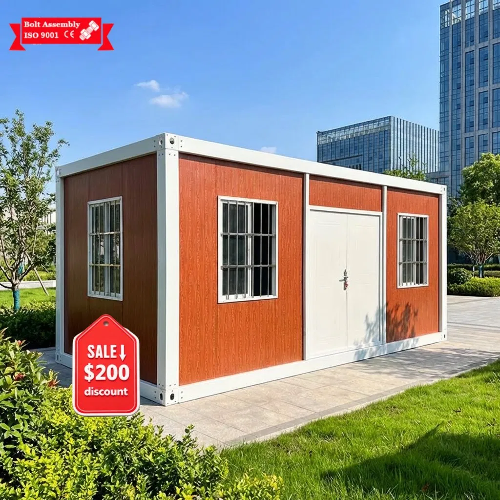 Prefab Container House 20FT/40FT Shipping Residential Commercial Use Prefab Detachable Container House with Insulation Waterproof