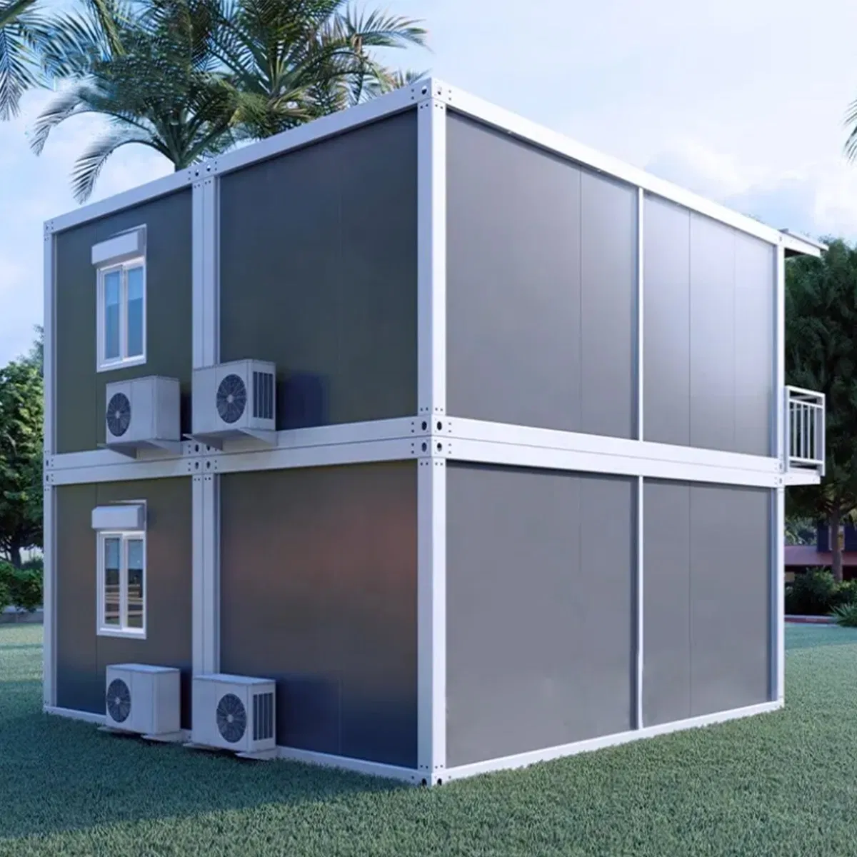 Well Insulated Four Season Two Level Cold Climates Container House