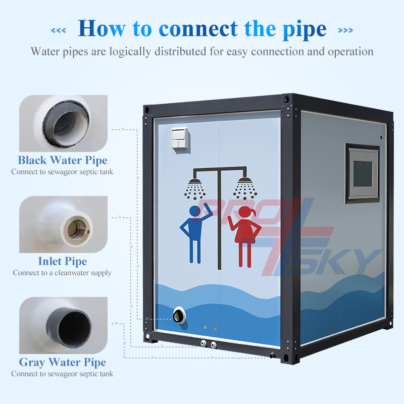 Mobile Bathroom Unit for Camping and RV Sites
